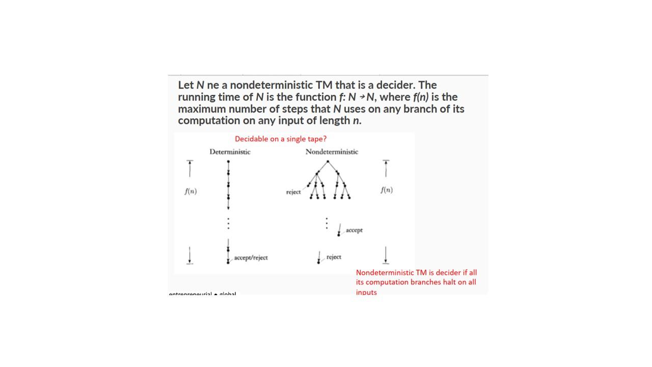 Let N Ne A Nondeterministic Tm That Is A Decider The Running Time Of N Is The Function F Nn Where F N Is The Maximum 1