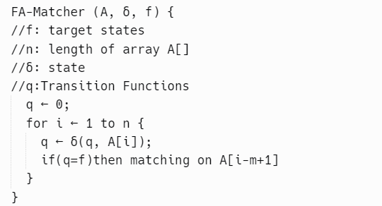 Alogrithm Finite Automata Q Write The Process Of Matching The Pattern P For The Following Text T P T 1