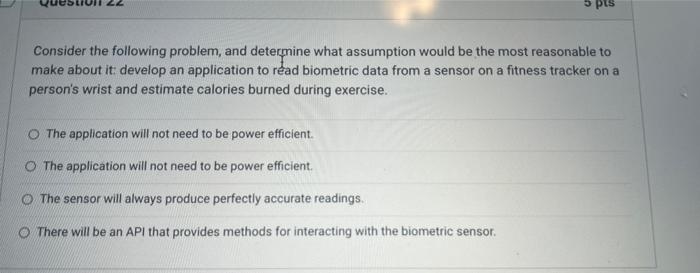 D Question 21 5 Pts Consider The Following Problem And Determine Which Of The Potential Metrics Would Be The Most Appro 2