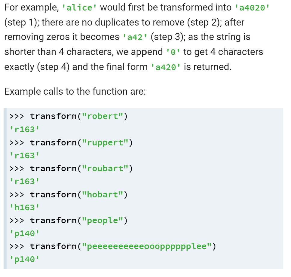 Write A Function Transform Which Takes A Single Argument Word In The Form Of A Non Empty String Consisting Of Lowercas 2
