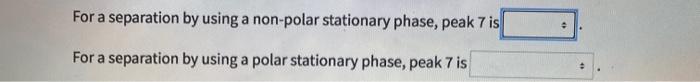 By Using A Gc Instrument With Fid 7 Organic Molecules Have Been Separated Shown In The Image Below The Table Lists Th 3