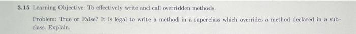 3 10 Learning Objective To Effectively Write And Call Overloaded Methods Instructions Type The Solution In Asurite H0 2