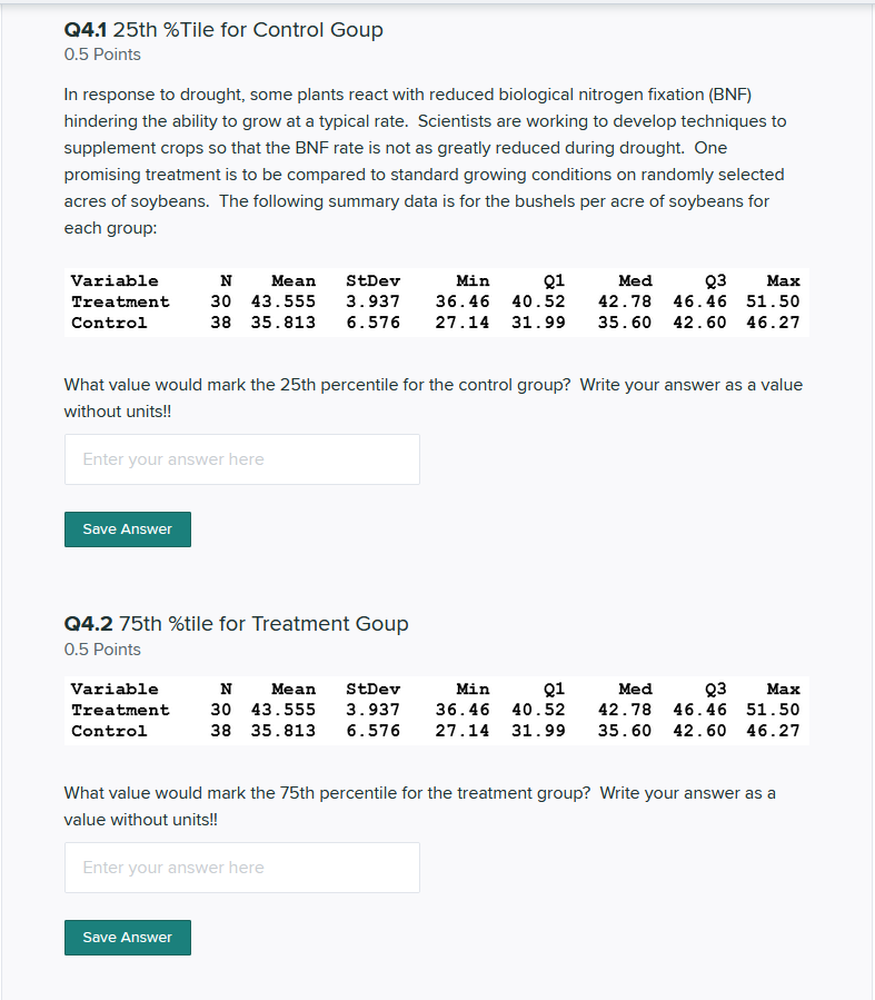 Q4 1 25th Tile For Control Goup 0 5 Points In Response To Drought Some Plants React With Reduced Biological Nitrogen F 1