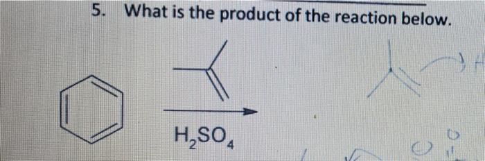 5 What Is The Product Of The Reaction Below H2so4 1