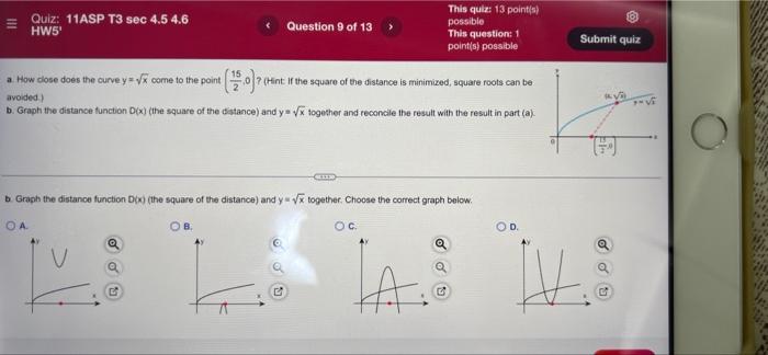 Quiz 11asp T3 Sec 4 5 4 6 Hw5 Question 6 Of 13 This Quiz 13 Point S Possible This Question 1 Point S Possible L Ho 5