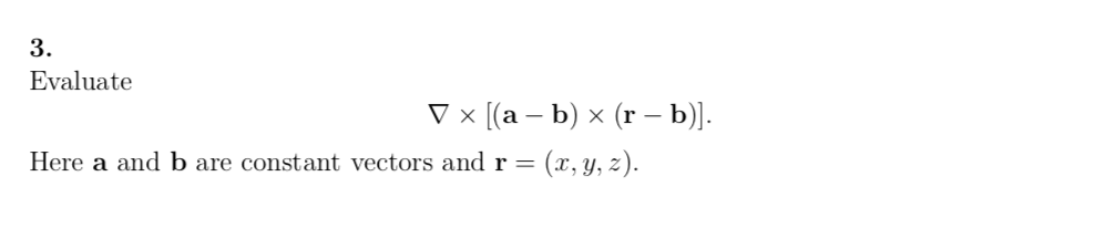 3 Evaluate X Here A And B Are Constant Vectors And R X Y Z A B R B 1