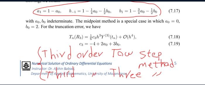 Conmig A 1 Ao B 1 1 Ao Bo B 1 Ao Bo 7 17 With Ao Bo Indeterminate The Midpoint Method Is A Special Case In Wh 1