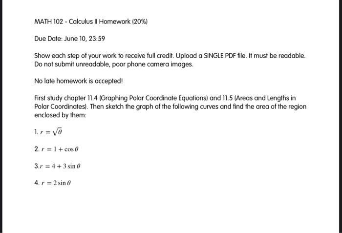 Math 102 Calculus Ii Homework 20 Due Date June 10 23 59 Show Each Step Of Your Work To Receive Full Credit Uploa 1