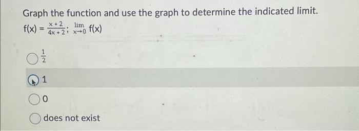 Graph The Function And Use The Graph To Determine The Indicated Limit Lim F X X 3 X 2 F X 1 12 0 Does Not Exi 2
