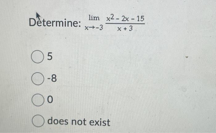Graph The Function And Use The Graph To Determine The Indicated Limit Lim F X X 3 X 2 F X 1 12 0 Does Not Exi 4