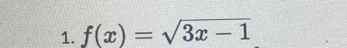 Use The Limit Definition Of The Derivative To Compute The Derivative Function Of The Following Functions 1