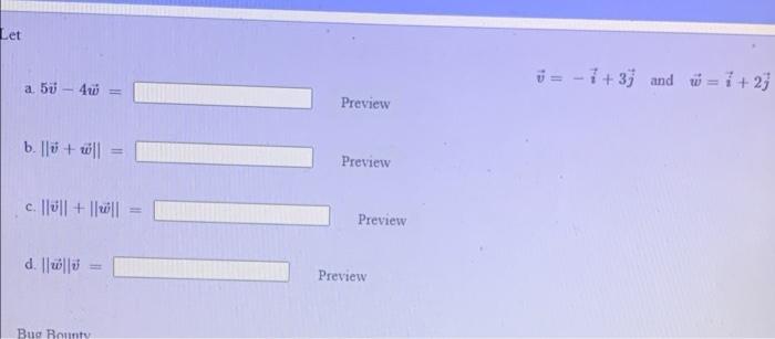 Let A 50 4w B C D Bug Bounty 11 Preview Preview Preview Preview 7 37 And W 1 2j 1