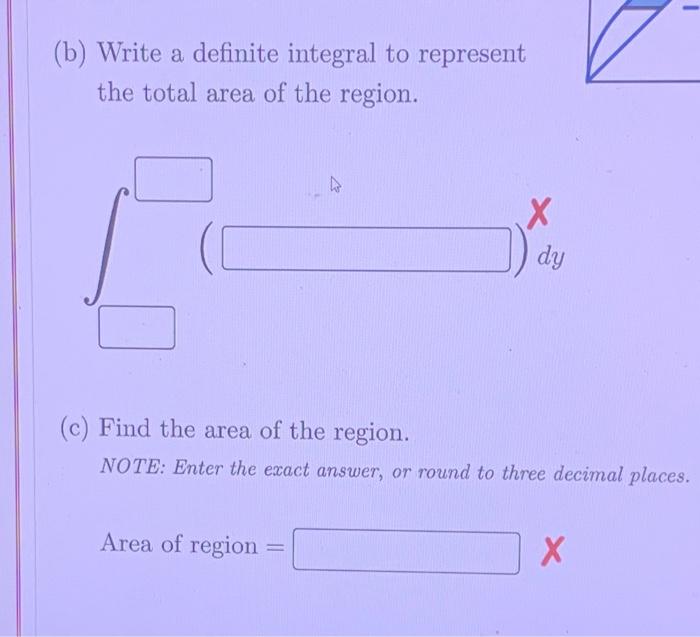 A Find An Expression For The Area Of The Shaded Strip In The Figure As It Would Appear In A Riemann Sum Y Y X Area 2