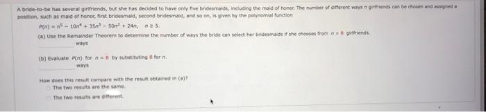 A Bride To Be Has Several Girlfriends But She Has Decided To Have Only Five Bridesmaids Including The Maid Of Honor T 1