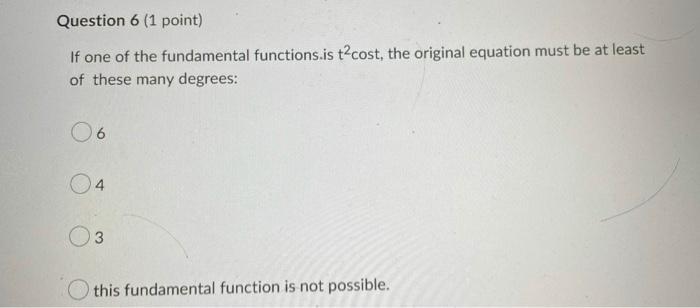 Question 4 2 Points Equation R8r2 0 Has 2 Real Repeating 2 Real Different And Two Pairs Of Different Complex Conjug 3