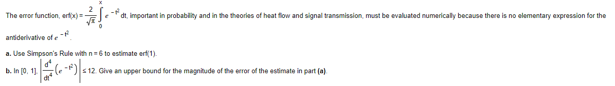 1 The Error Function Erf X 31 Dt Important In Probability And In The Theories Of Heat Flow And Signal Transmiss 1