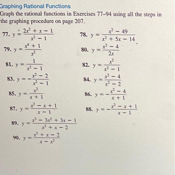 Graphing Rational Functions Graph The Rational Functions In Exercises 77 94 Using All The Steps In The Graphing Procedur 2