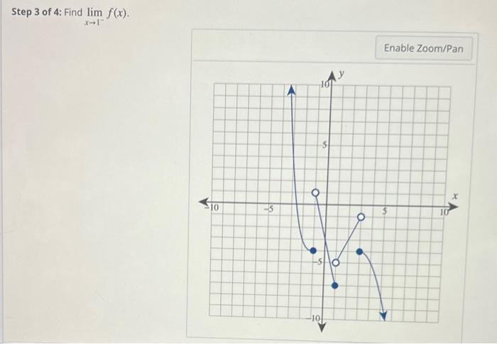 Step 2 Of 4 Find Lim F X X 3 Step 3 Of 4 Find Lim F X X 1 Use The Graph Of Y F X To Find The Limits Step 3 3