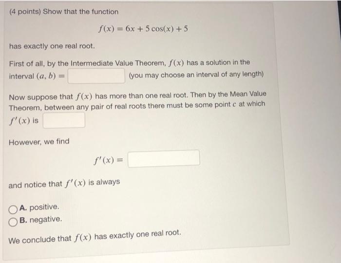 Next Problem 2 Points Find The Absolute Maximum And Absolute Minimum Values Of The Function F T 1 T On The Interval 4