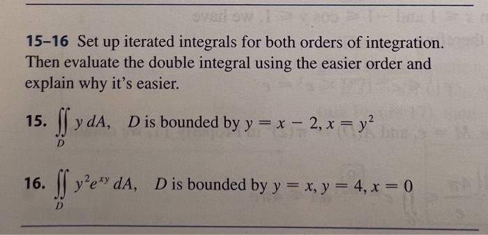 7 10 Evaluate The Double Integral Y 7 1a Ss Da 8 Ff 2x Ff 2x Y Da D D X Y 0 X 4 0 Y X 2