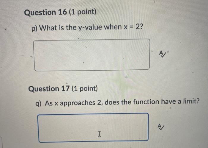 A What Is The Y Value When X 3 Question 2 1 Point B What Is The Y Value When X 5 Question 3 1 Point C What 7