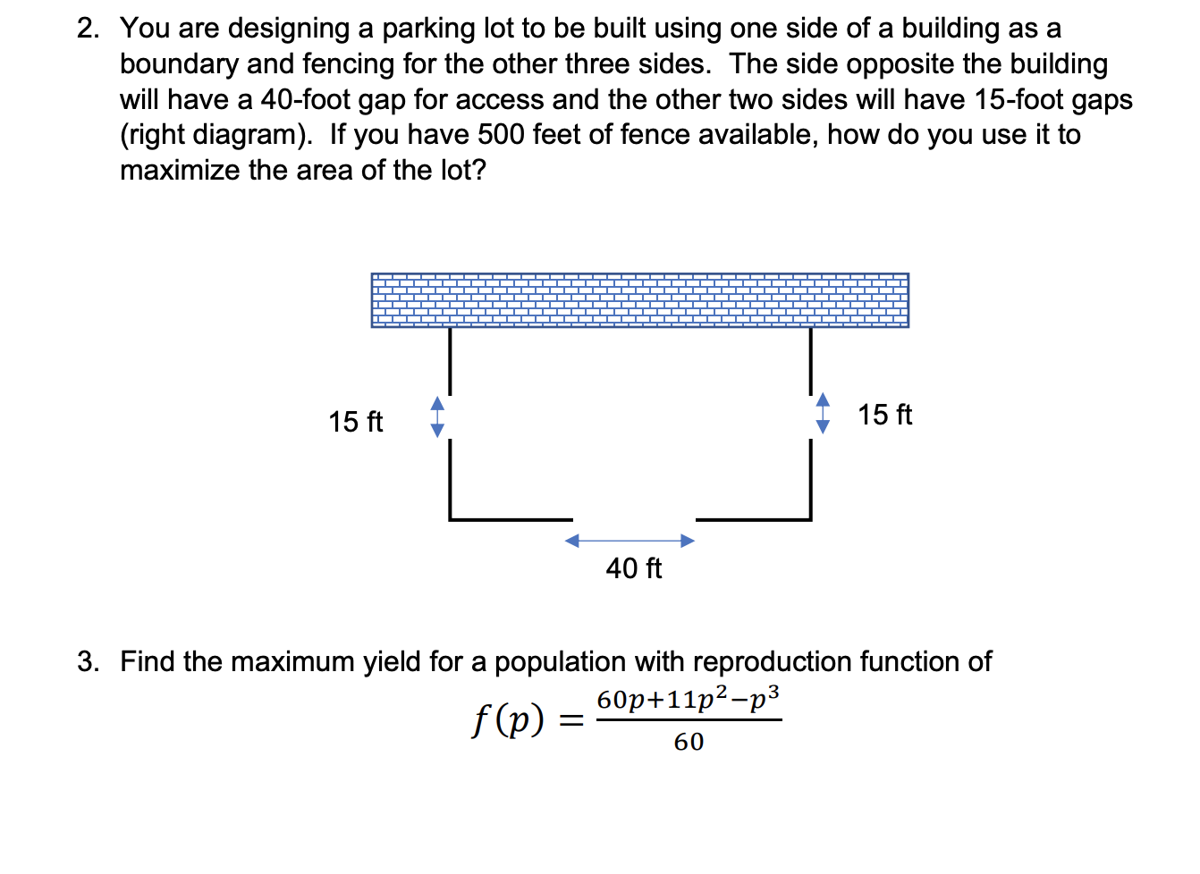 2 You Are Designing A Parking Lot To Be Built Using One Side Of A Building As A Boundary And Fencing For The Other Thre 1