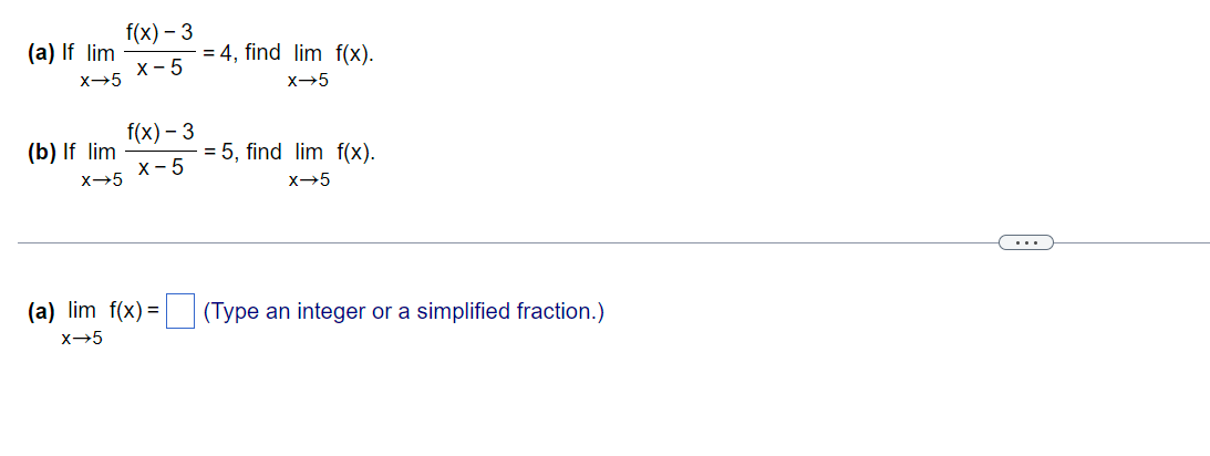 F X 3 X 5 F X 3 X 5 A If Lim X 5 B If Lim X 5 A Lim F X X 5 4 Find Lim F X X 5 5 Find Lim F X X 1