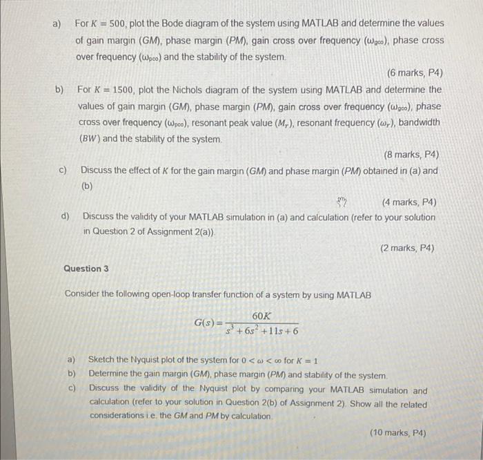 Question 1 Given The Transfer Function Of A System As 9 G S 52 4s 169 A Obtain The Percent Overshoot Os Settl 2