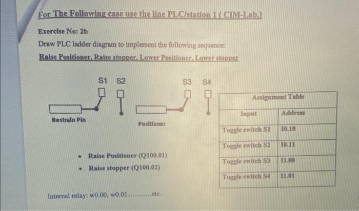 Exercise No 2a Write And Draw The Pneumatic Circuit Plc Wiring Diagram And Draw Plc Ladder Logic By Using The Automat 2