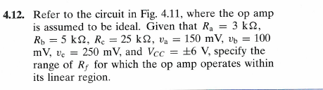 33 K 22 K 80 Kn Figure P4 11 220 K Mw 6v 6v 3 3 K 4 12 Refer To The Circuit In Fig 4 11 Where The Op Amp Is Assum 2