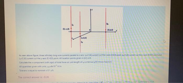 0 2 0 0 0 0 La As Seen Above Figure Three Infinitely Long Wire Currents Paralel To Zavis 3 A Curent Cut The Y Axis 1