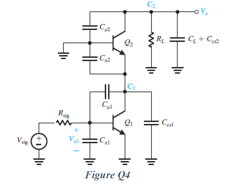 In This Problem We Consider The Frequency Response Of The Bipolar Cascode Amplifier In The Case That Ro Can Be Neglected 3