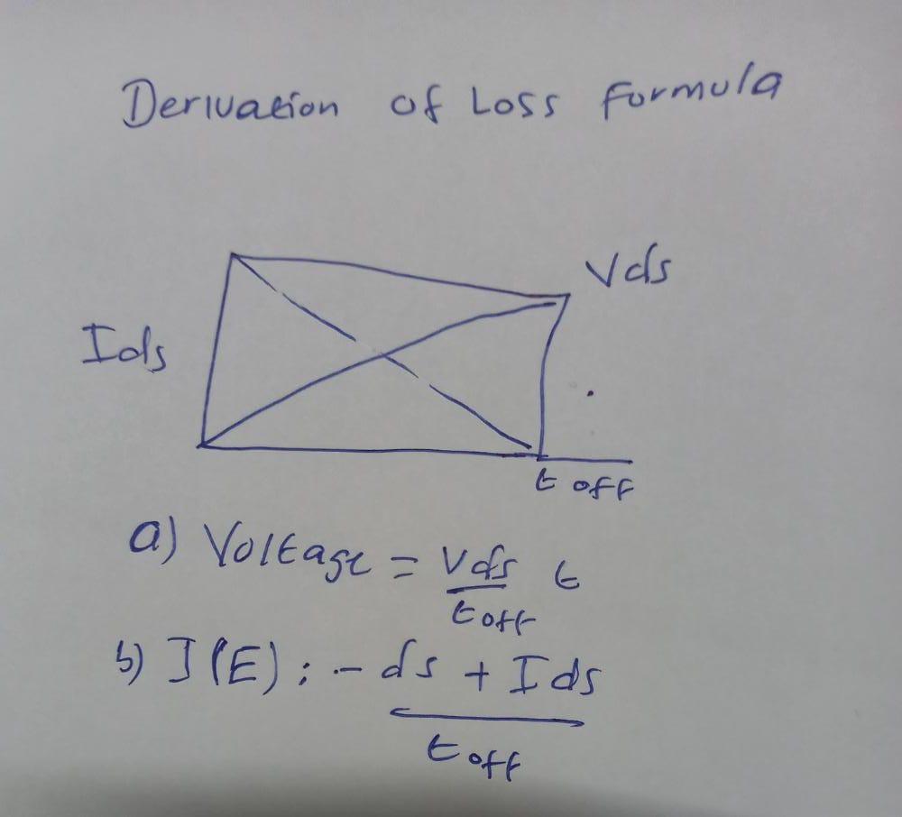 Derivation Of Loss Formula Vals Ids T Off A Voltage Vos T Toff J E Ds Ids Toff 1