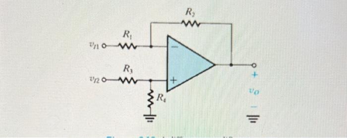 A Derive An Equation For The Differential Voltage Gain In Terms Of R1 2 3 4 B If R1 R3 And R2 R4 Design The Circu 1