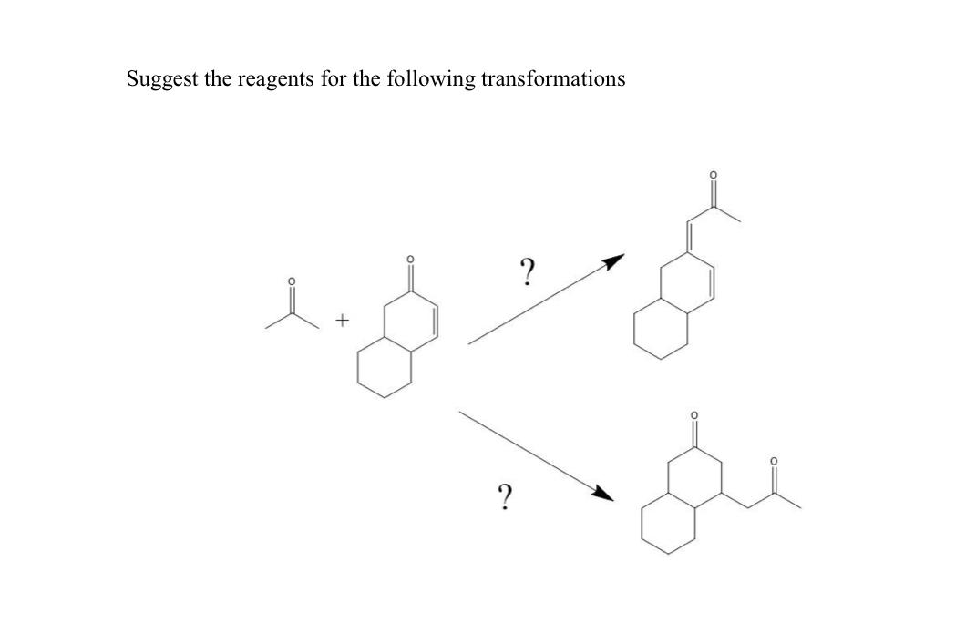Suggest The Reagents For The Following Transformations 1