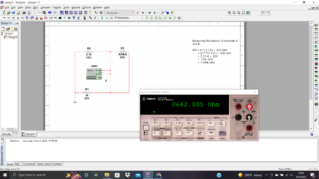 En Designt Multisim Design1 I Elle Edit View Place Mcu Simulate Transfer Tools Reports Options Window Help Isco Sl 1