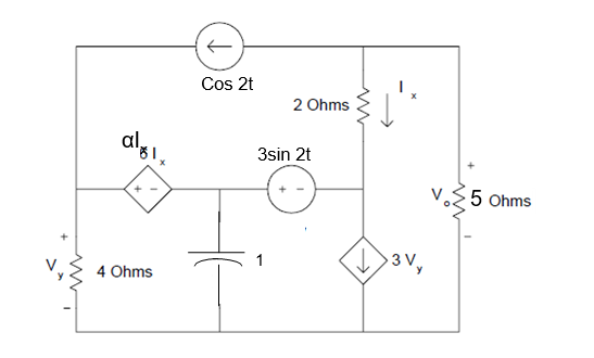 Analyze The Circuit Given In The Figure In Sinusoidal Steady State And Find V0 The Complex Power On The 5 Ohm Resistor 1