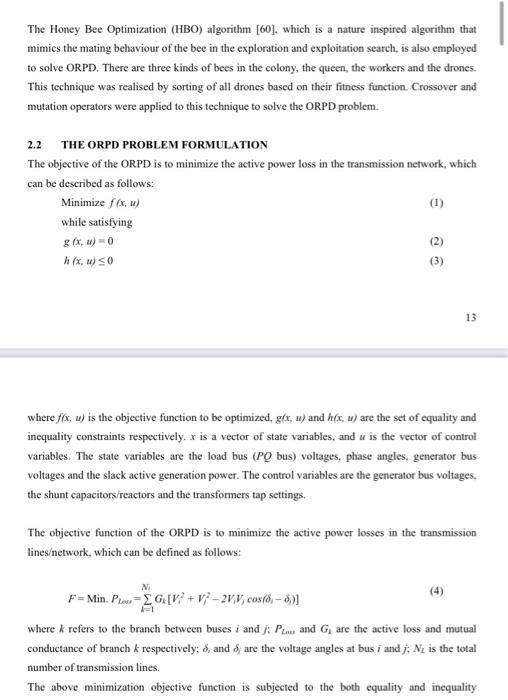 Hello If You Notice In Equation 1 Page 13 The Objective Function Is Only Minimizing Power Loss While We Want Also To 1