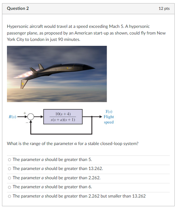 Question 2 12 Pts Hypersonic Aircraft Would Travel At A Speed Exceeding Mach 5 A Hypersonic Passenger Plane As Propose 1