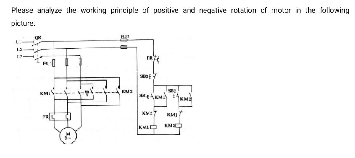 Please Analyze The Working Principle Of Positive And Negative Rotation Of Motor In The Following Picture Fu2 Fr Sb3e7 S 1