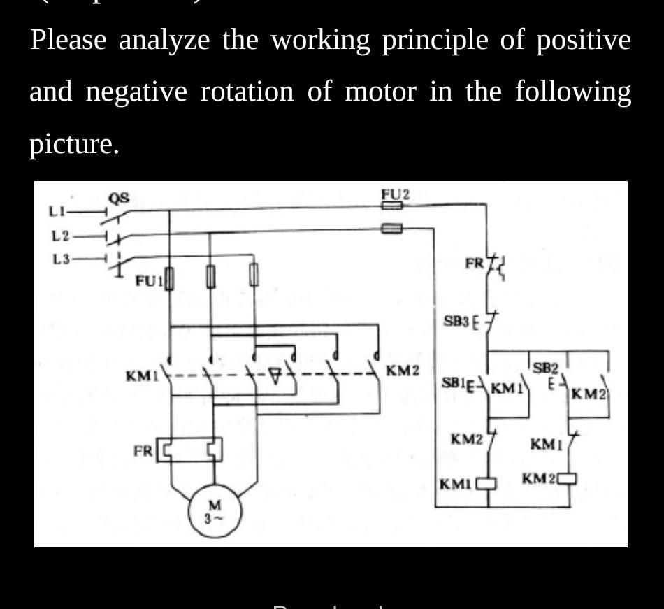 Please Analyze The Working Principle Of Positive And Negative Rotation Of Motor In The Following Picture Fu2 Li Fr Sb3e 1