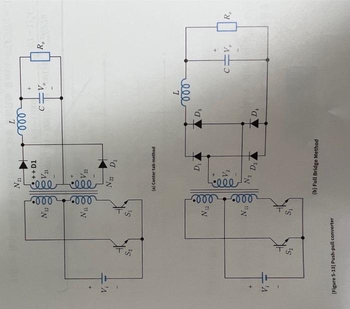 55 The Input Voltage Of The Push Pull Converter As Shown In Fig 5 13 Is 200 V And The Turn On Times Of Switches 51 A 2