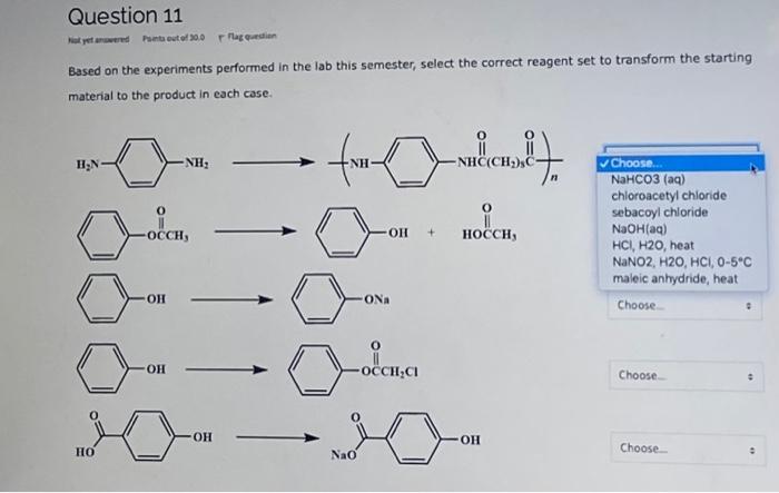 Question 11 Hayet Med At Out Of 300 Agurdin Based On The Experiments Performed In The Lab This Semester Select The Corr 1