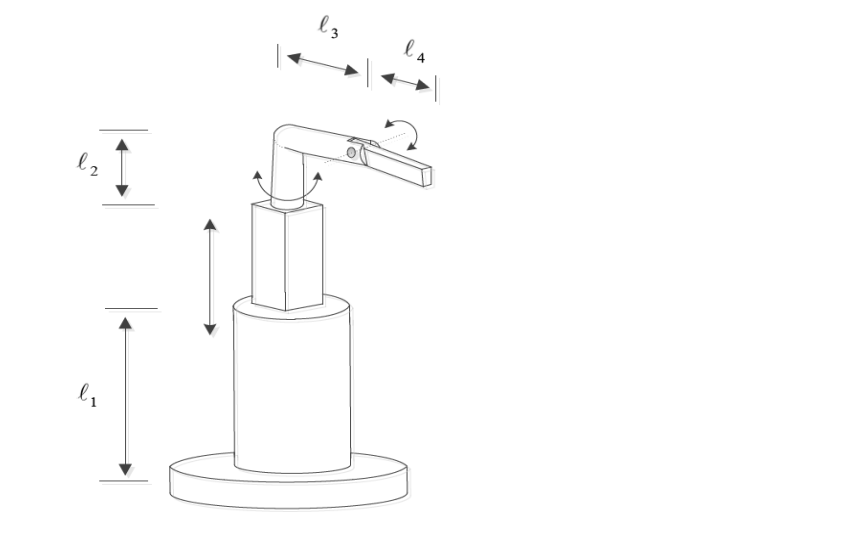 Find The Jacobian Of The 3 Dof P2r Robot In Figure Given Below A With Respect To Hand Frame B With Respect To Nase C 1