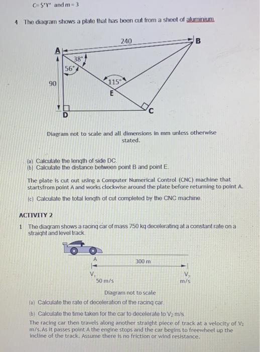 Read The Set Assignment Carefully You Will Be Asked To Carry Out Specific Written Activities And Calculations Using Th 4