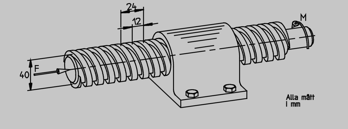 A Lead Screw Is Pictured And Has The Average Diameter Of 40 Mm As Seen Below It Also Has A Flat Thread Profile Angle 1