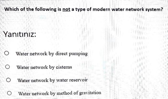 Which Of The Following Is Not A Type Of Modern Water Network System Yanitiniz O Water Network By Direct Pumping Water 1