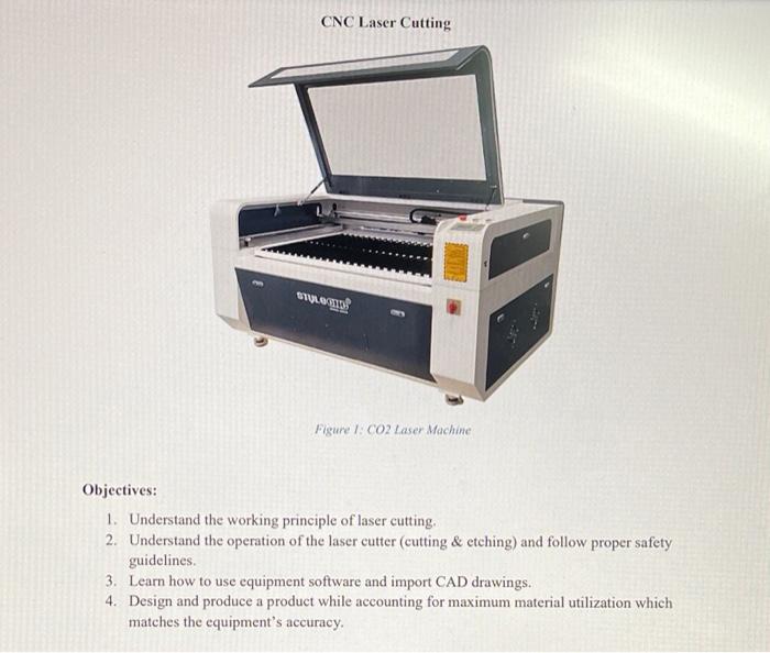 Cnc Laser Cutting Stulbord 3 Figure 1 Co2 Laser Machine Objectives 1 Understand The Working Principle Of Laser Cuttin 1