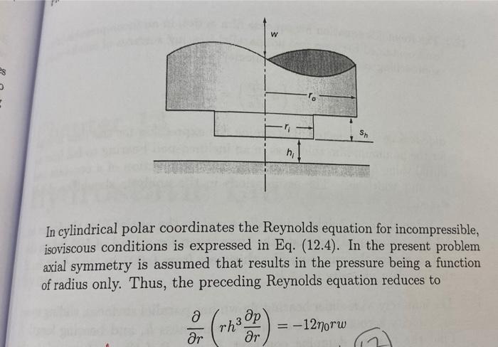 12 2 Derive Expressions For The Pressure Distribution The Load Carrying Capac Ity And The Time Of Approach For A Sque 2