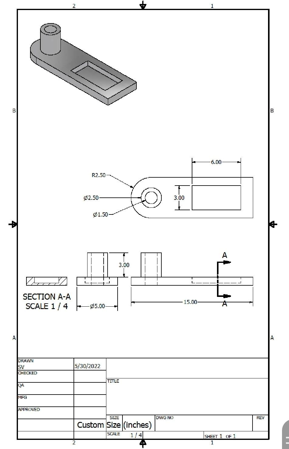 Casting Manufacturing The 6061 Aluminum Fabrication Part Shown Is Planned To Be Made By Casting In A Disposable Mold F 2